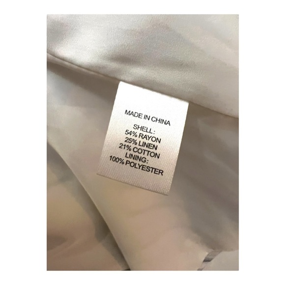 Drew Striped Linen Three Quarter Sleeve Blazer Small - Picture 8 of 9